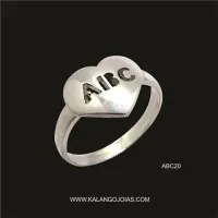 Anel de formatura prata 950 com banho  - ABC - ABC20 - Foto 2