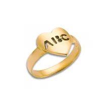 Anel de formatura prata 950 com banho  - ABC - ABC20