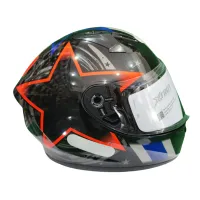 Capacete Ebf Xtroy FF 526 COSMIC Vermelho - Foto 4