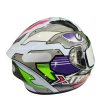 Capacete Ebf Xtroy FF 526 THANOS Branco / Lilás - Foto 4