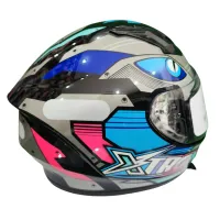 Capacete Ebf Xtroy FF 526 THANOS Preto /Azul / Rosa - Foto 4