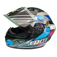 Capacete Ebf Xtroy FF 526 THANOS Preto /Azul / Rosa - Foto 5