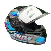 Capacete Ebf Xtroy FF 526 THANOS Preto /Azul / Rosa - Foto 6