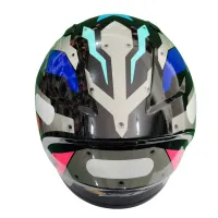 Capacete Ebf Xtroy FF 526 THANOS Preto /Azul / Rosa - Foto 7