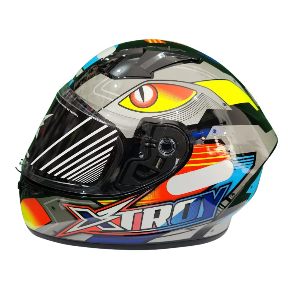 Capacete Ebf Xtroy FF 526 THANOS Preto /Vermelho / Amarelo Imagem