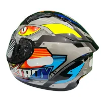 Capacete Ebf Xtroy FF 526 THANOS Preto /Vermelho / Amarelo - Foto 3