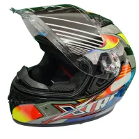 Capacete Ebf Xtroy FF 526 THANOS Preto /Vermelho / Amarelo - Foto 4