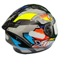 Capacete Ebf Xtroy FF 526 THANOS Preto /Vermelho / Amarelo - Foto 5