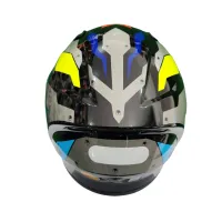 Capacete Ebf Xtroy FF 526 THANOS Preto /Vermelho / Amarelo - Foto 7