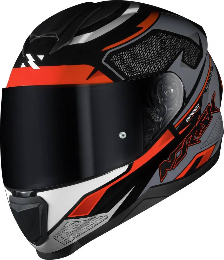 CAPACETE NORISK RAZOR SPEEDMAX  Cinza / Vermelho Imagem
