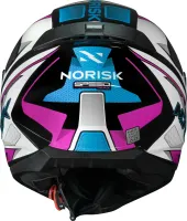 CAPACETE NORISK RAZOR SPEEDMAX  Azul / Rosa / Branco - Foto 2