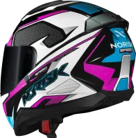 CAPACETE NORISK RAZOR SPEEDMAX  Azul / Rosa / Branco - Foto 8