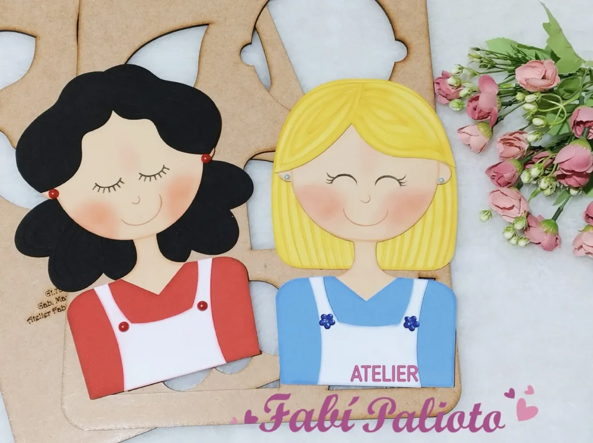 G1.763 Gabarito de Moldes  em MDF  Marias