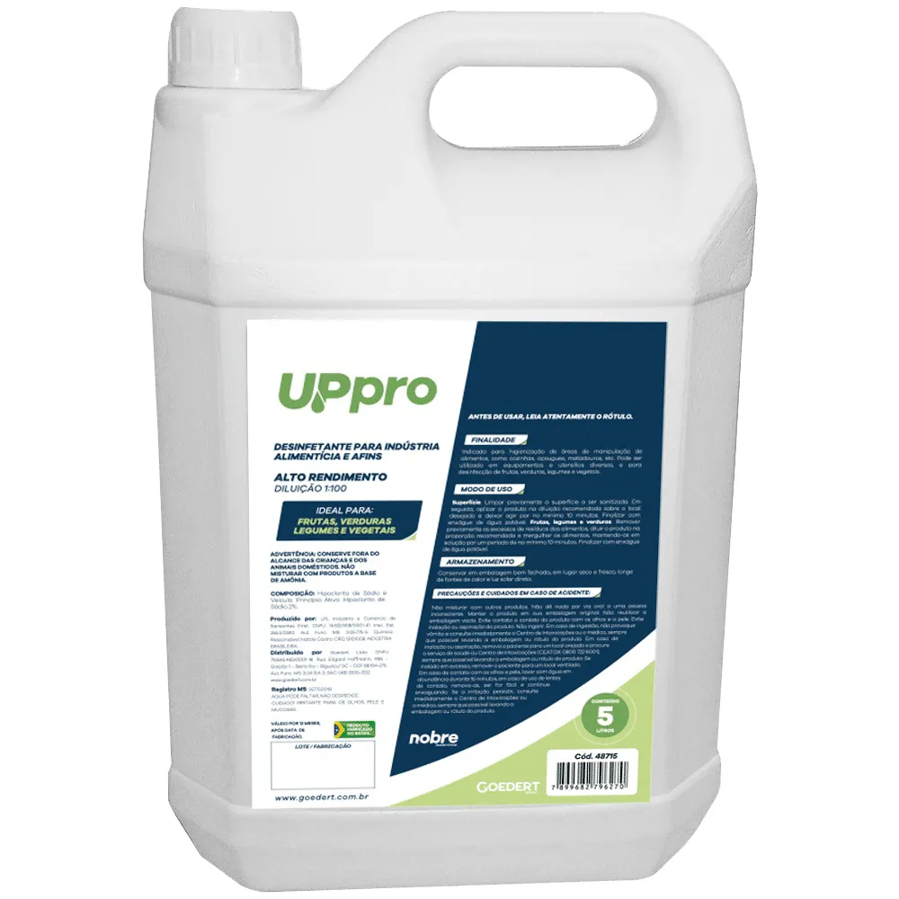 Higienizador para Frutas, Verduras e Superfícies – 5 litros – Nobre