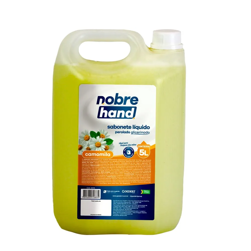 Sabonete Líquido Perolado – Camomila – 5l – Nobre Hand Imagem