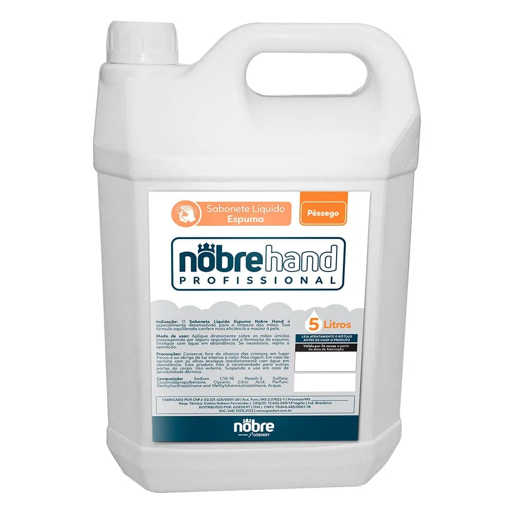 Sabonete Espumante – Pêssego – 5l – Nobre Hand Imagem