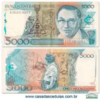 C200 - 5 Cruzados Novos c/ Carimbo (Cândido Portinari)  - Sob