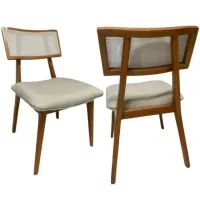 Kit 2 Cadeiras Lara/Bela Champagne/Linho Saturno Bege 01 – AVALON DECOR