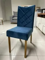 Kit 2 Cadeiras Malu Nature Azul – CLEFATOS DECOR - Foto 3