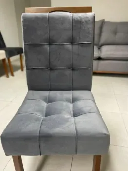 Kit 2 Cadeiras Sophia/Capri Mel/Veludo Grafite – WM DECOR - Foto 2