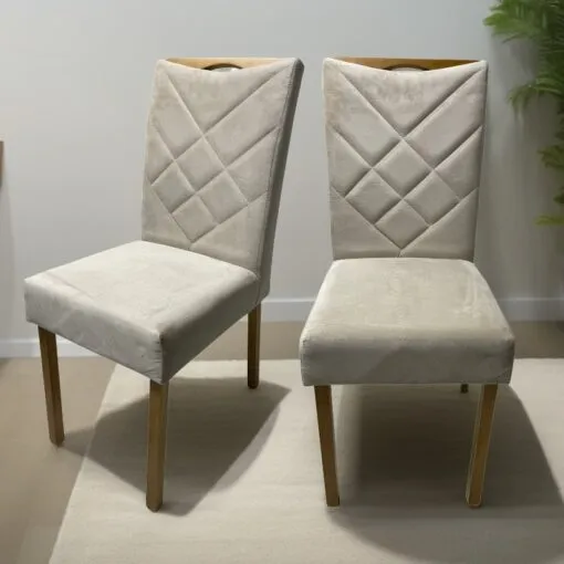 Kit 2 Cadeiras Malu Nature Bege – CLEFATOS DECOR Imagem