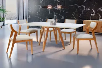 Mesa Sparta c/ 6 cadeiras Sparta Rafana