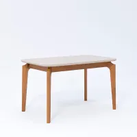 Conjunto de Jantar 130 x 80cm Ficus 6 Cadeiras Buriti Linho Cinza - Foto 3