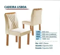 Mesa Classic 120 Cinamomo/Off White 4 Cadeiras Lisboa Veludo Bege – CEL MÓVEIS - Foto 4