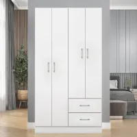 Roupeiro Manaus 4 Portas Larg. 0.90m Branco Fellicci
