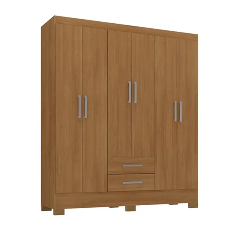 Roupeiro Natal 6 Portas 2 Gavetas Larg. 1.35m (GR6223) Cinamomo