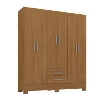 Roupeiro Natal 6 Portas 2 Gavetas Larg. 1.35m (GR6223) Cinamomo