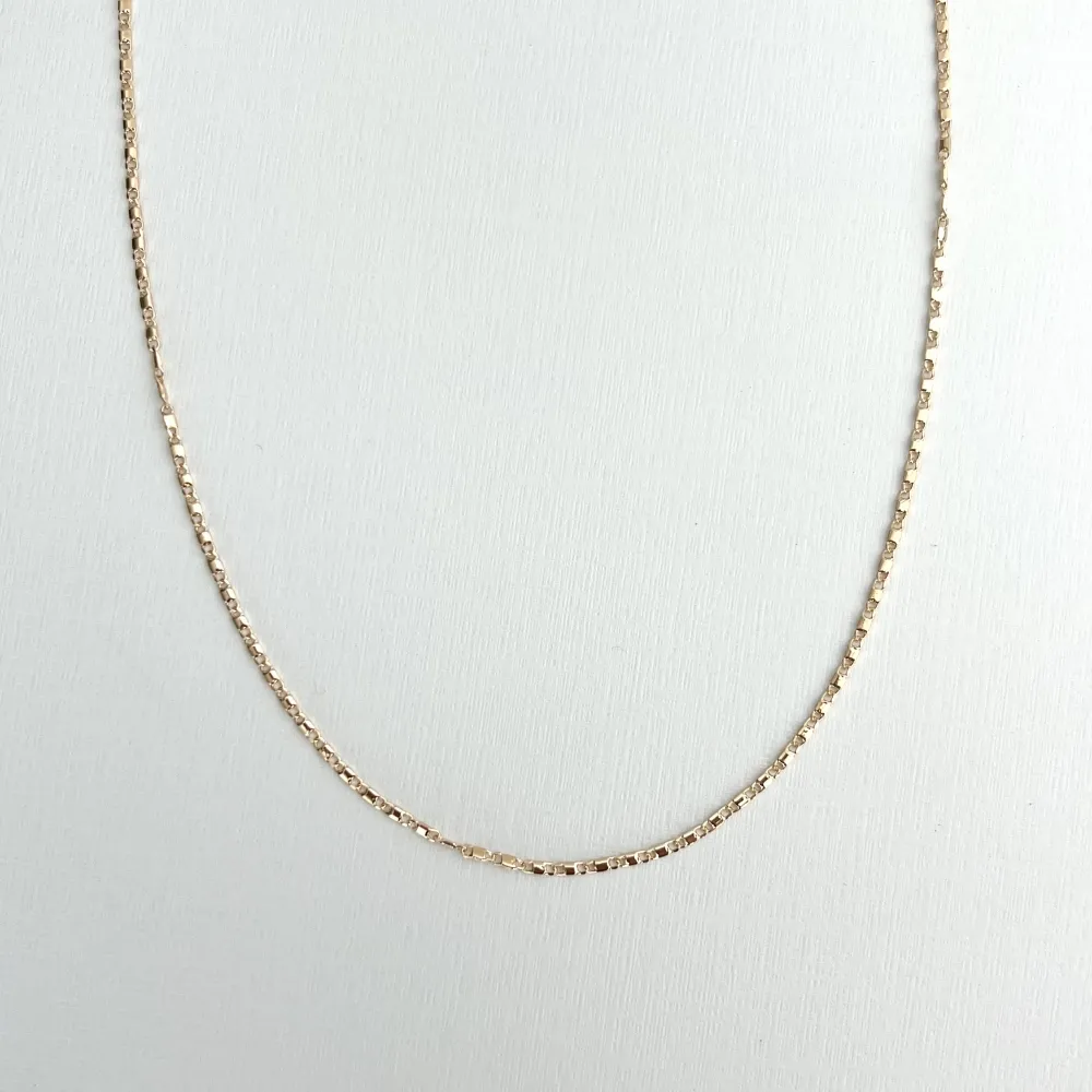 Colar Corrente Elos Amassados - Ouro 18k Imagem