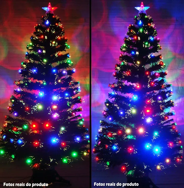 Árvore Fibra Óptica Colorida 120cm - Bivolt  