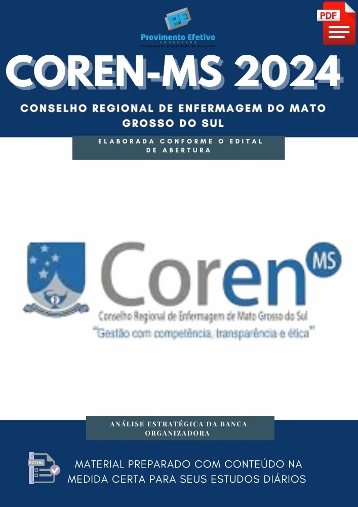 Apostila COREN MS Assistente Administrativo 2024 Imagem