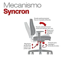  Cadeira Multiregulável NR17 Titan Assento e Encosto Telado Phoenix Mecanismo Sincronizado Base Itália e Braço Regulável 3D - Foto 5