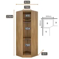 Guarda Roupa Rizon Módulo Canto Oblíquo 1 Porta Novo Horizonte - Foto 3