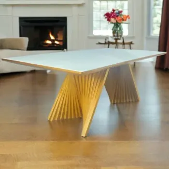 Mesa Valentina 180 Castanho/Off White – GARDIM MÓVEIS