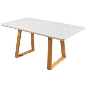 Mesa Ipanema 160 Imbuia Natural/Vidro Off White – MARKA MÓVEIS