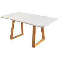 Mesa Ipanema 160 Imbuia Natural/Vidro Off White – MARKA MÓVEIS