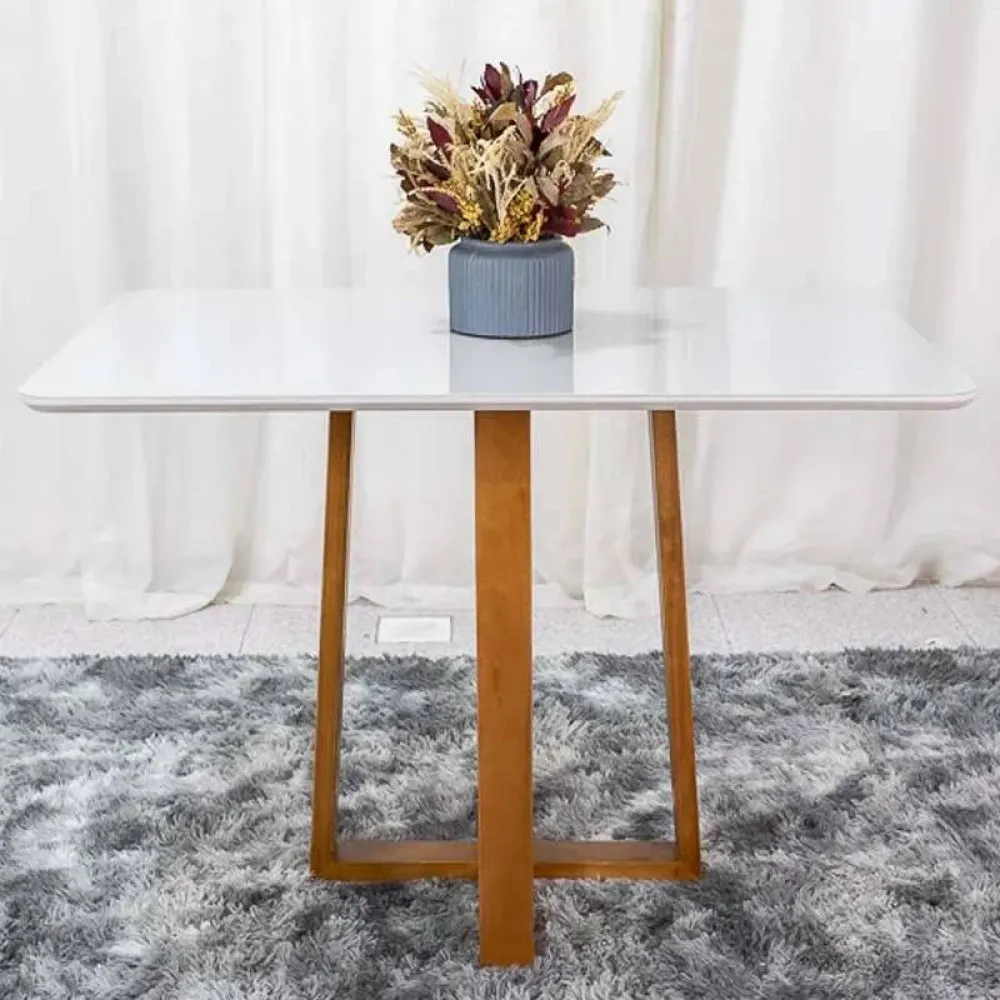 Mesa Pedro 160 Mel/Off White – ART ASSENTOS Imagem