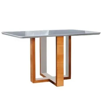 Mesa Atlas Mel/Off White Canto Barril 120×90 – ART ASSENTOS - Foto 2