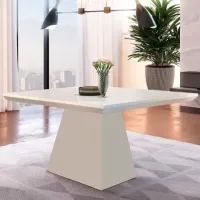 Mesa Luna 120 Canto Reto Off White – RUFATO