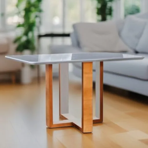 Mesa Atlas Mel/Off White Canto Copo 120×80 – ART ASSENTOS Imagem