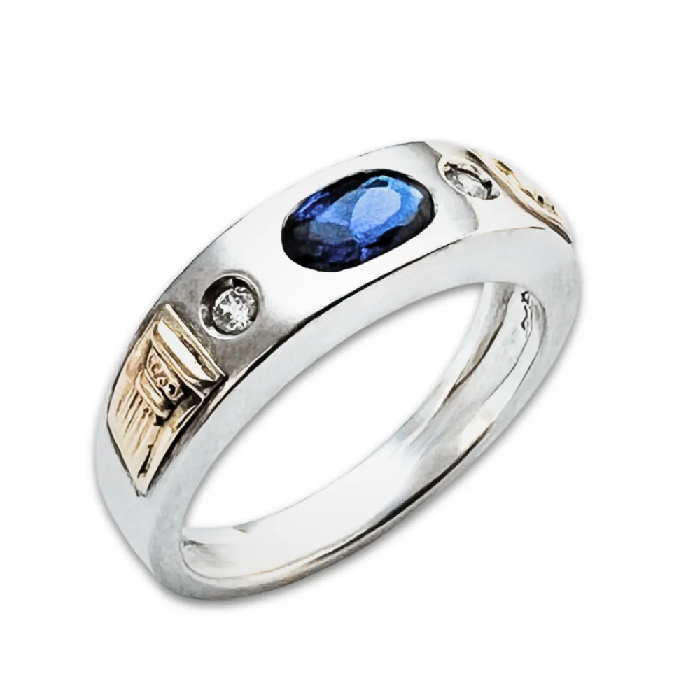  Anel de formatura prata 950 - AN040 Imagem