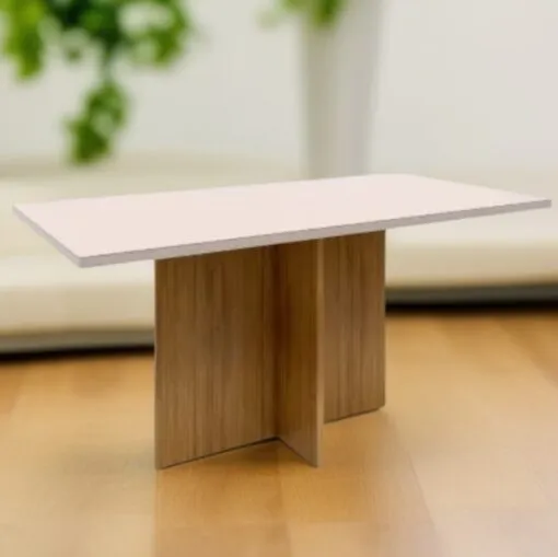 Mesa Los Angeles 120 Cinamono/Off White – MINASPLAC Imagem