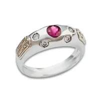   Anel de formatura prata 950 - AN035