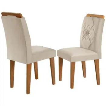 Kit com 2 Cadeiras Dubai Imbuia.Turim 07 Rufato