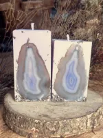  Velas Dupla de ágatas com lavanda naturais