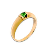 Anel de formatura  de prata com banho de ouro 18k - AN321