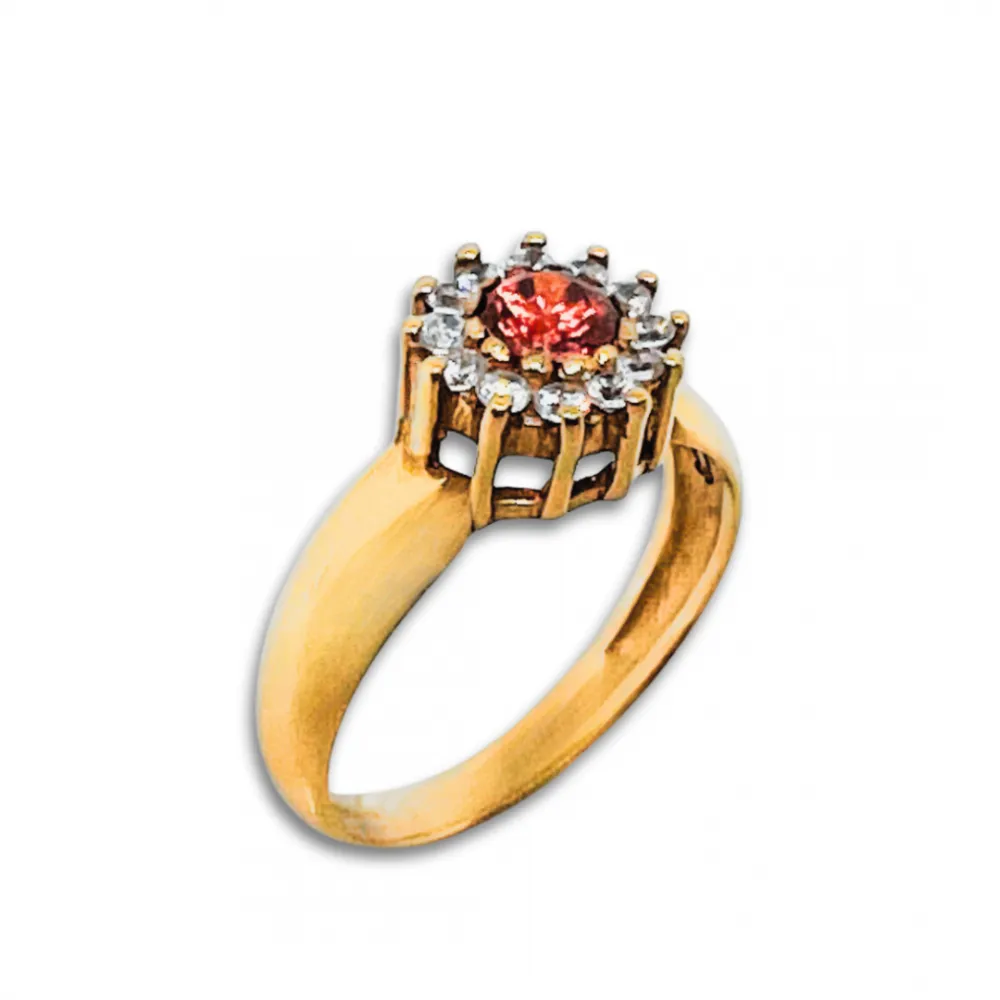 Anel de formatura prata com banho de ouro 18k - AN365